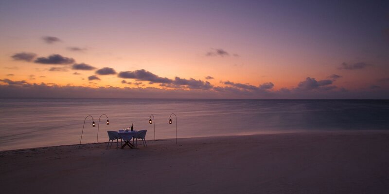 Dinner Table on Beach — Purple