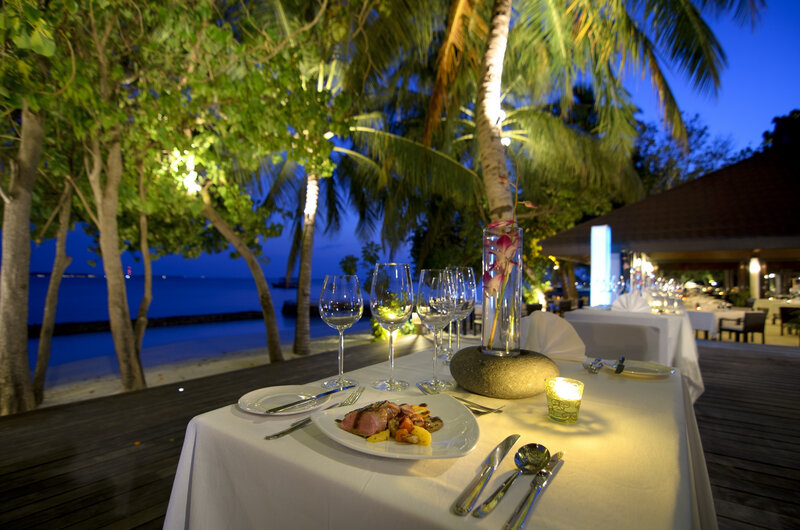 Dinner Table on Beach — White, Serene, Night