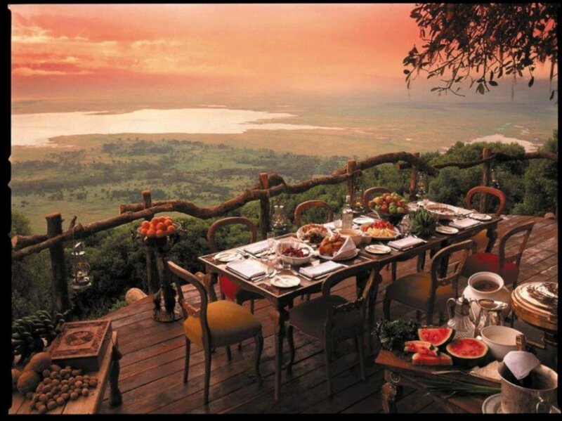 Dinner Table on Deck — Orange