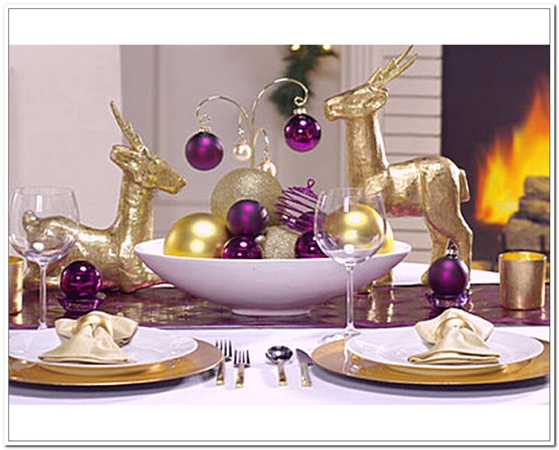 Dinner Table Setting — Gold