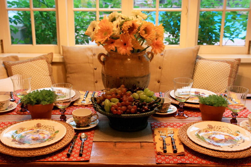 Dinner Table Setting — Orange