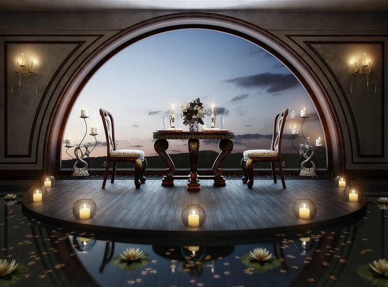 Dinner Table with Candles