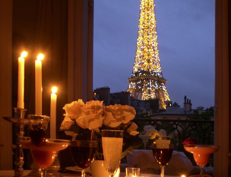 Dinner Table with Eiffel Tower