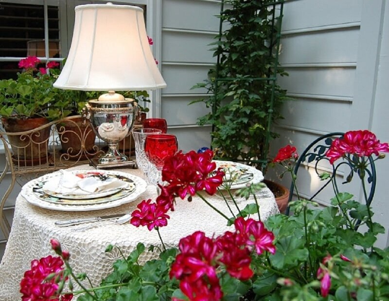 Dinner Table with Flowers