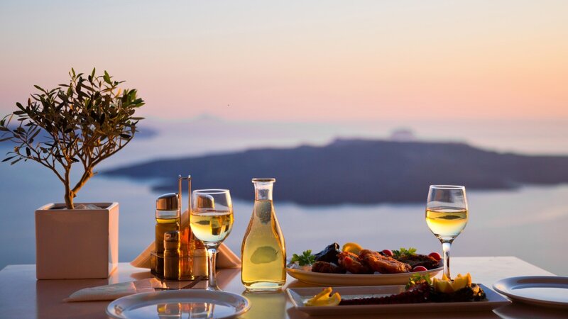 Dinner Table with Food — Pink