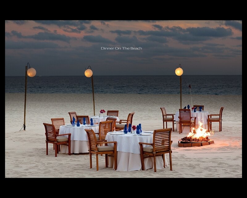 Dinner Tables on Beach