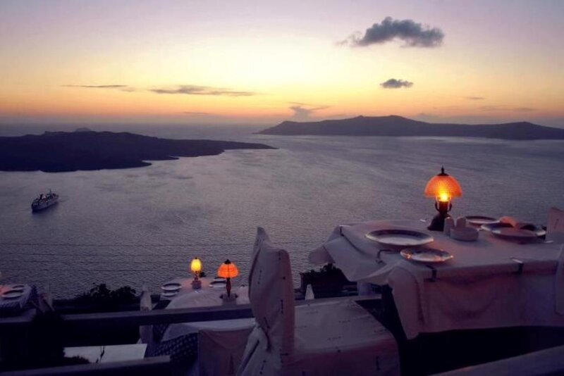 Dinner Tables Overlooking Sea