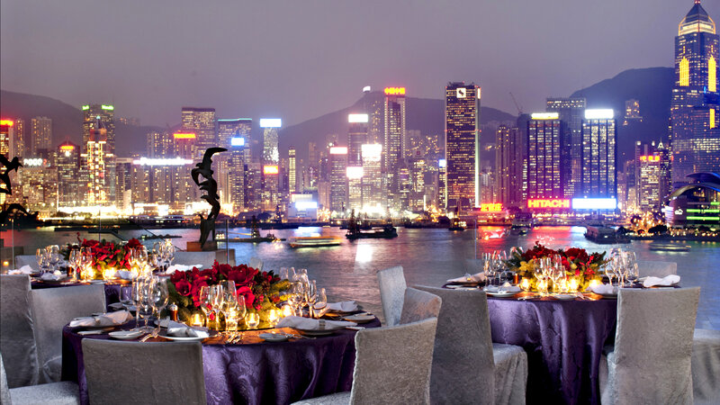 Dinner Tables with City View