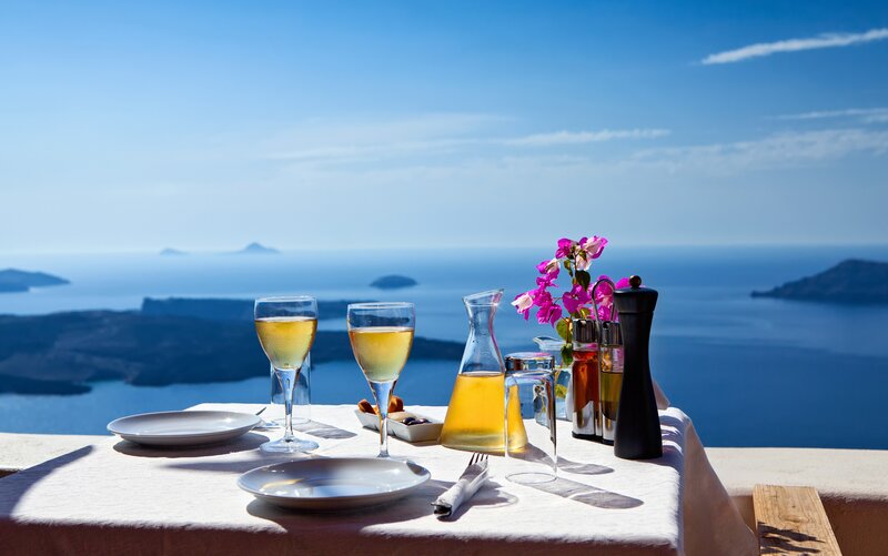 Dinner with a sea view