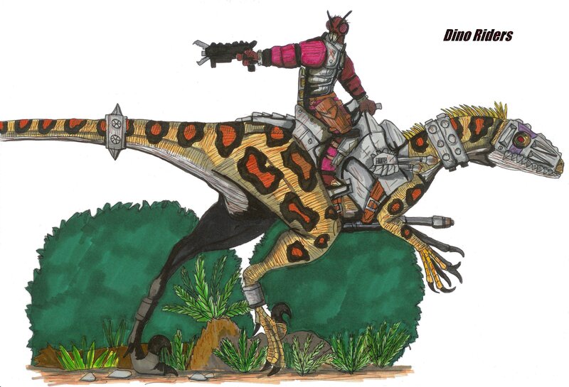 Dino Riders concept art