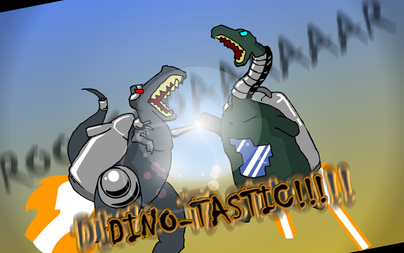 Dino-tastic battle scene