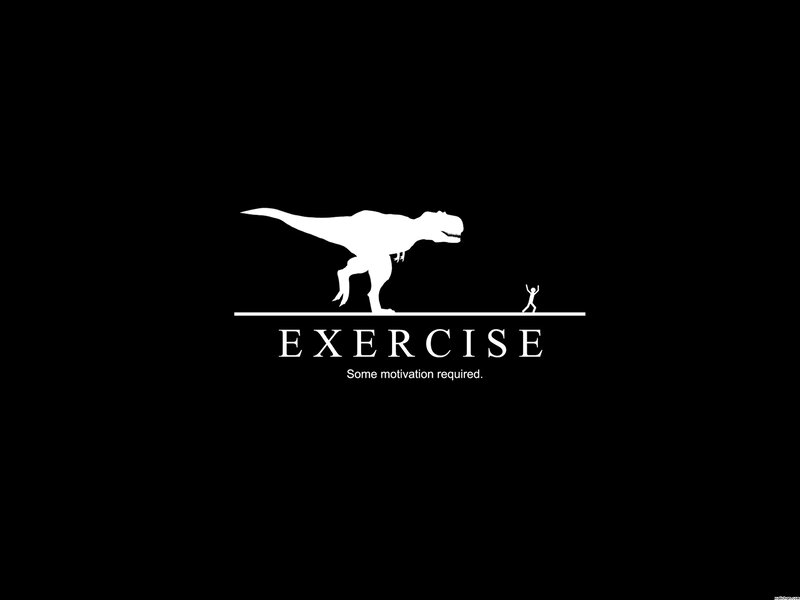 Dinosaur and Person Silhouette — Black