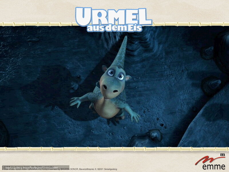 Dinosaur Baby in Cave — Blue