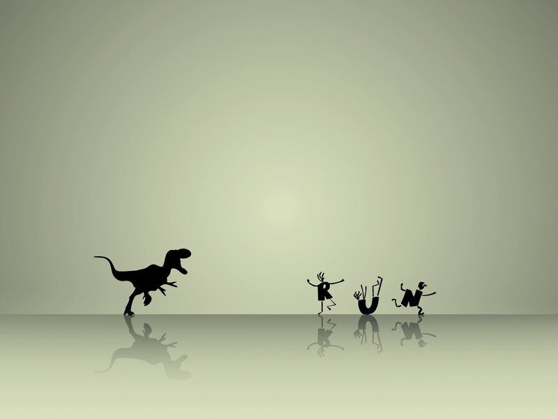 Dinosaur Chasing Letters