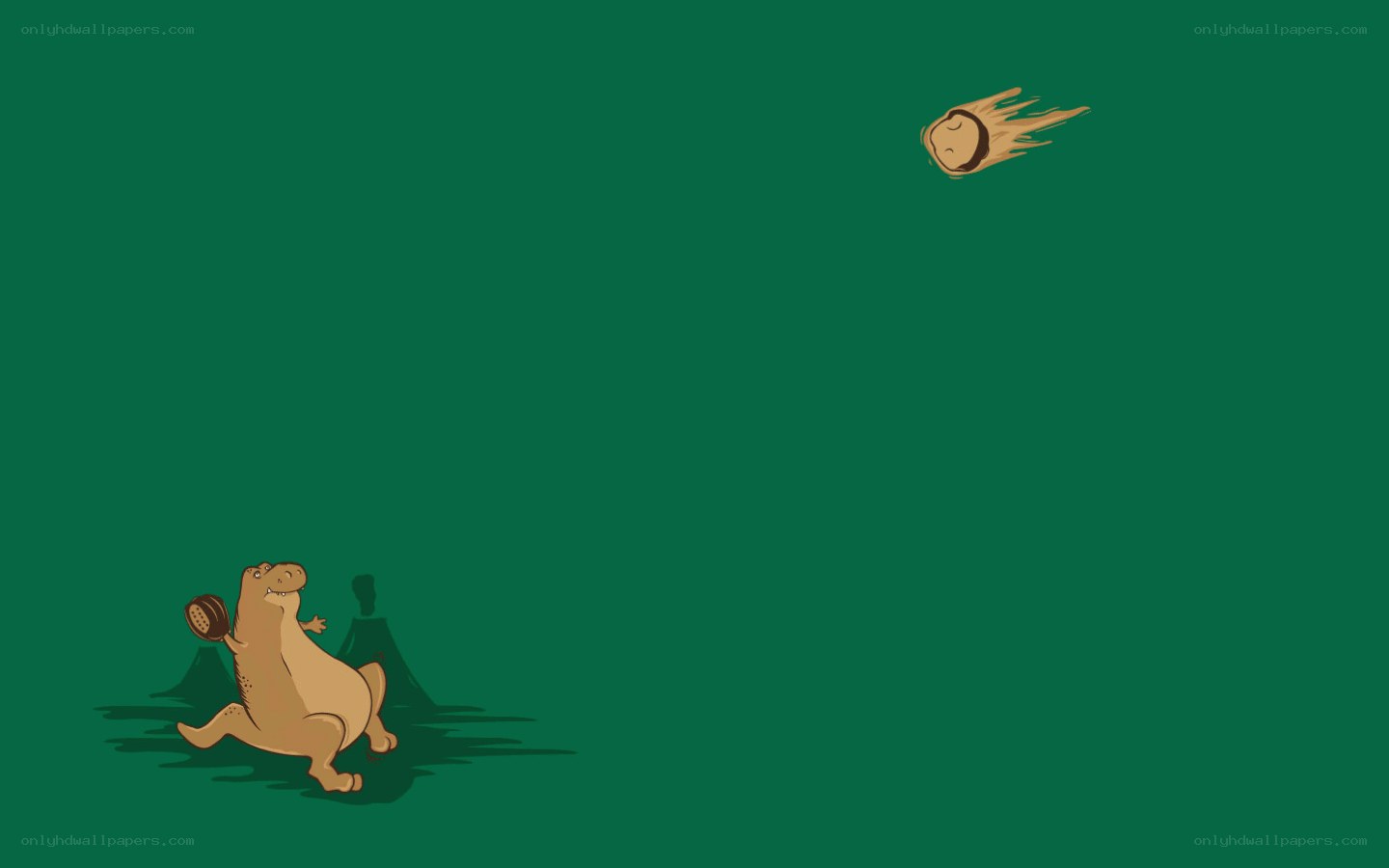 dinosaur dodging meteor