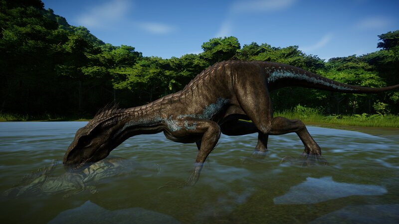 Dinosaur Drinking Water