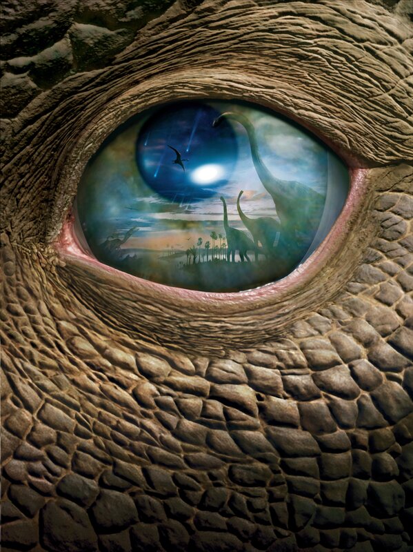 Dinosaur Eye Reflection — Brown, Dramatic