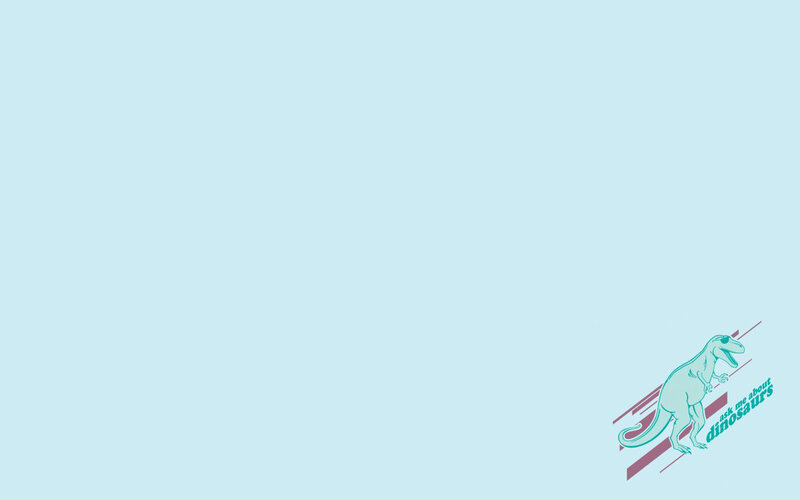 dinosaur graphic on blue background