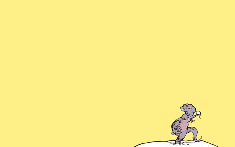 dinosaur holding a ball