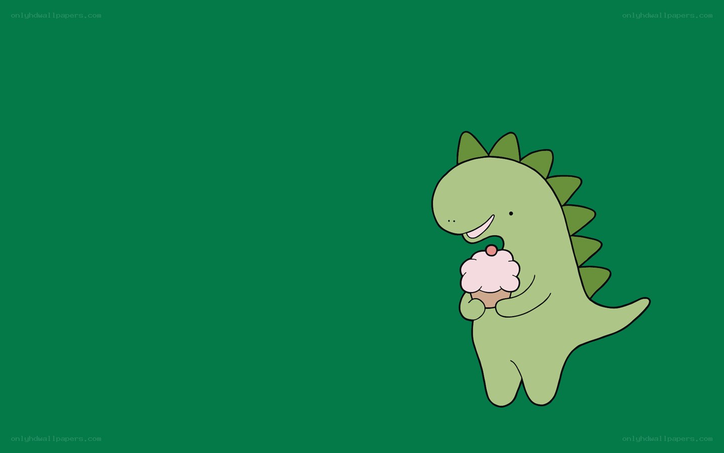 dinosaur holding cupcake