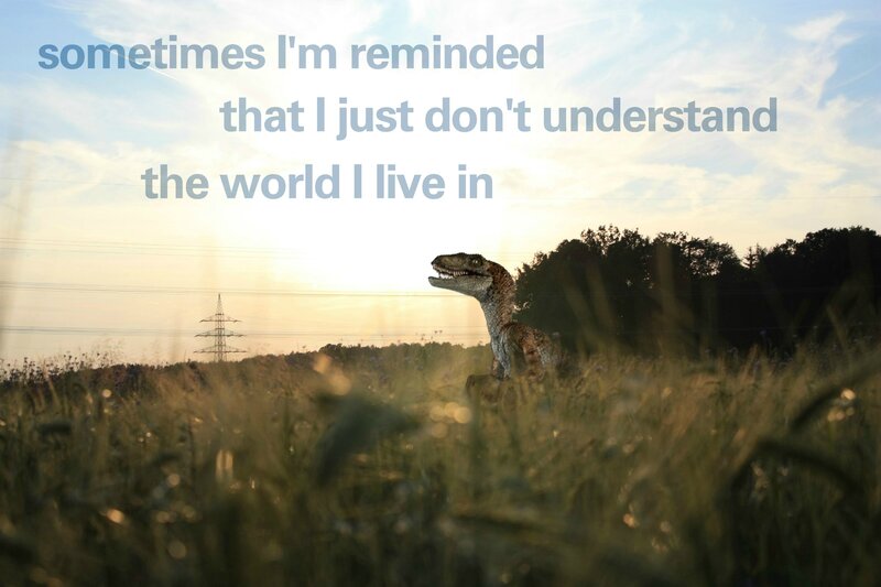 dinosaur in a field