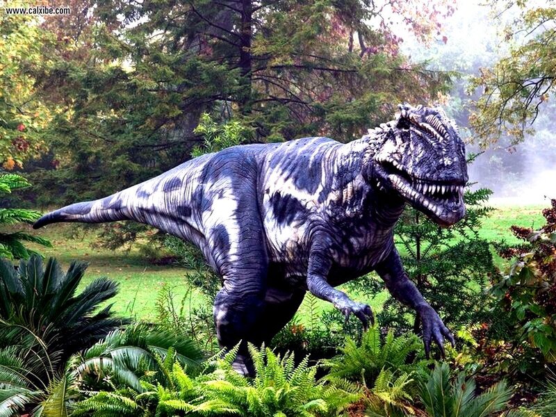 Dinosaur in a forest