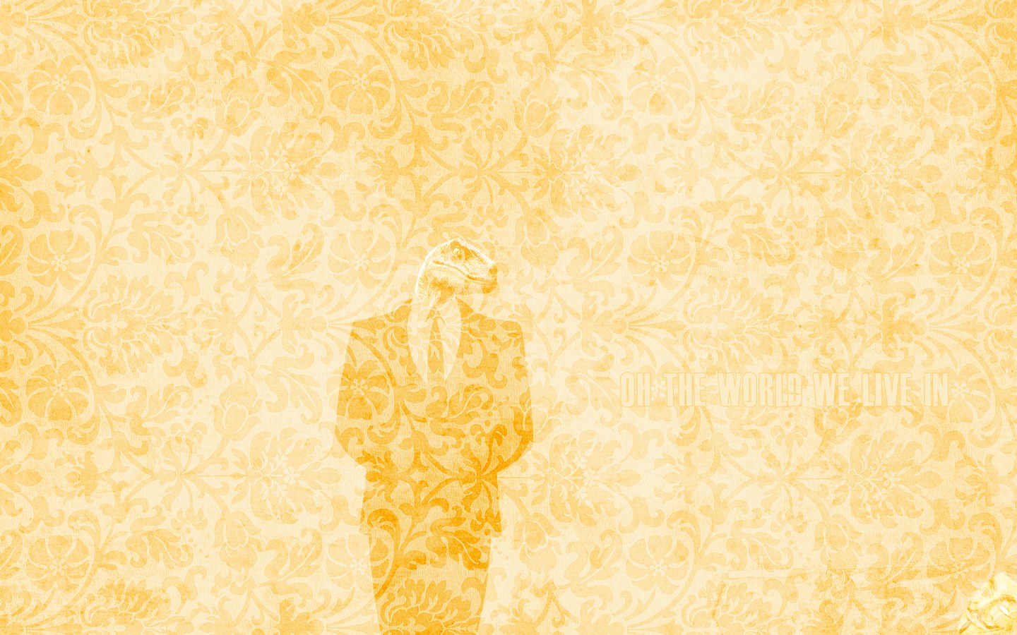 dinosaur in a suit wallpaper