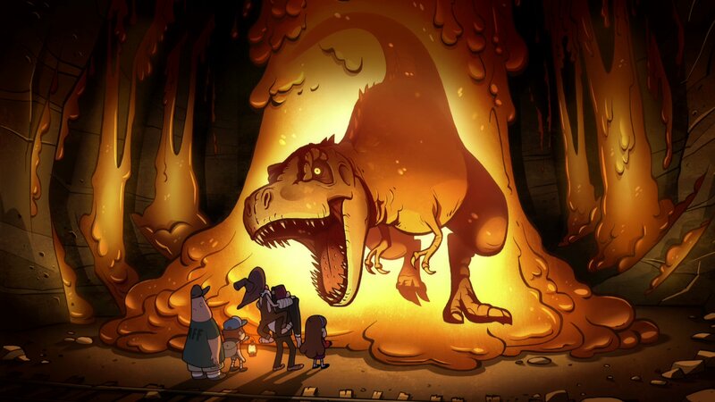 Dinosaur in Cave