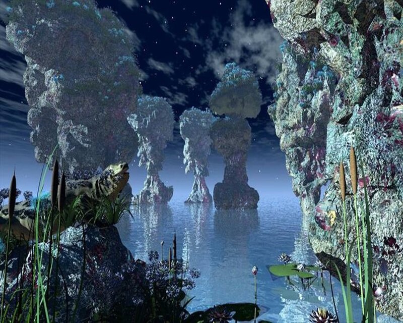 Dinosaur in Swamp