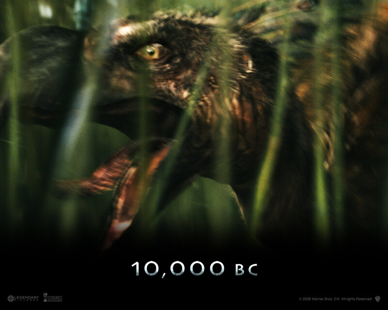 Dinosaur in tall grass