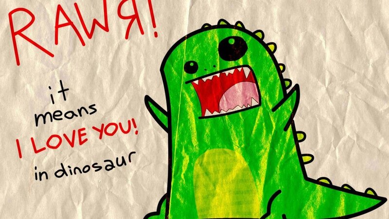 dinosaur love expression