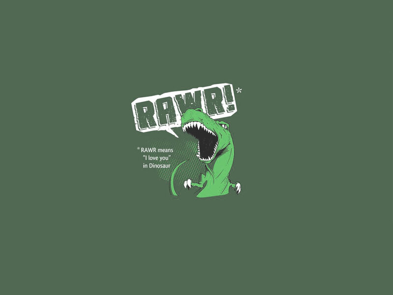 Dinosaur love message