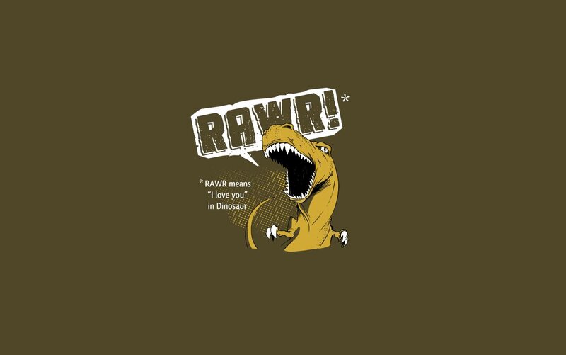 Dinosaur love message