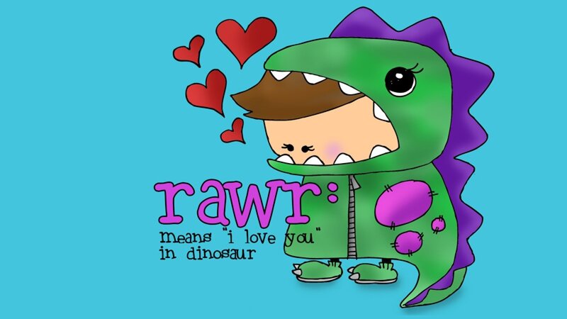 dinosaur love message