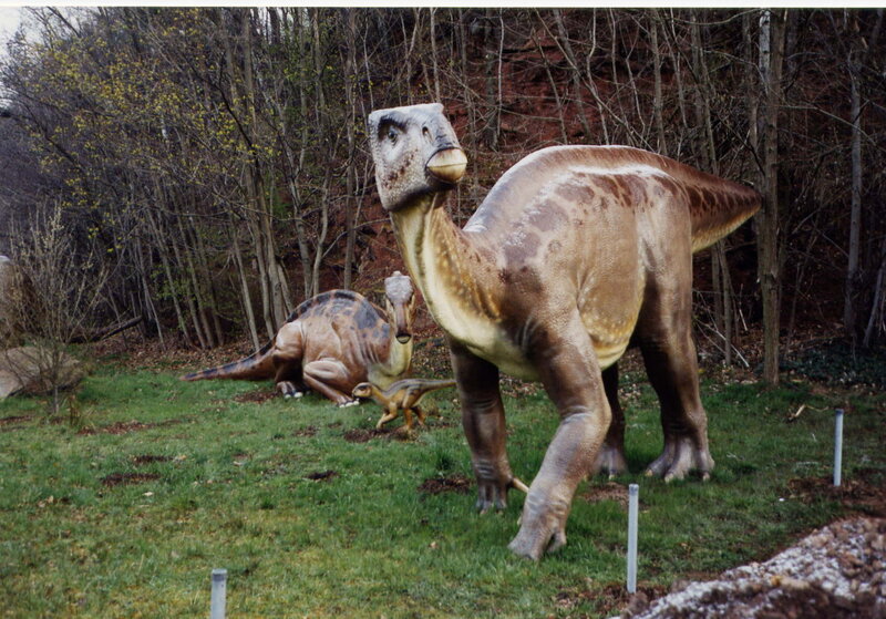 Dinosaur Models in Field — Green