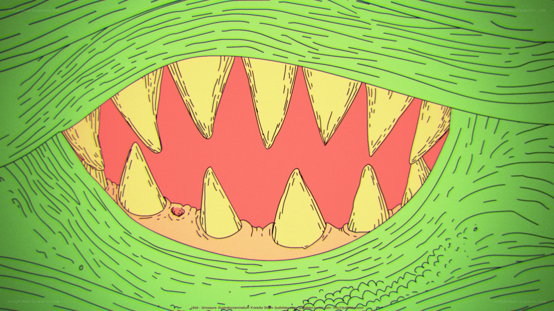 dinosaur mouth close-up