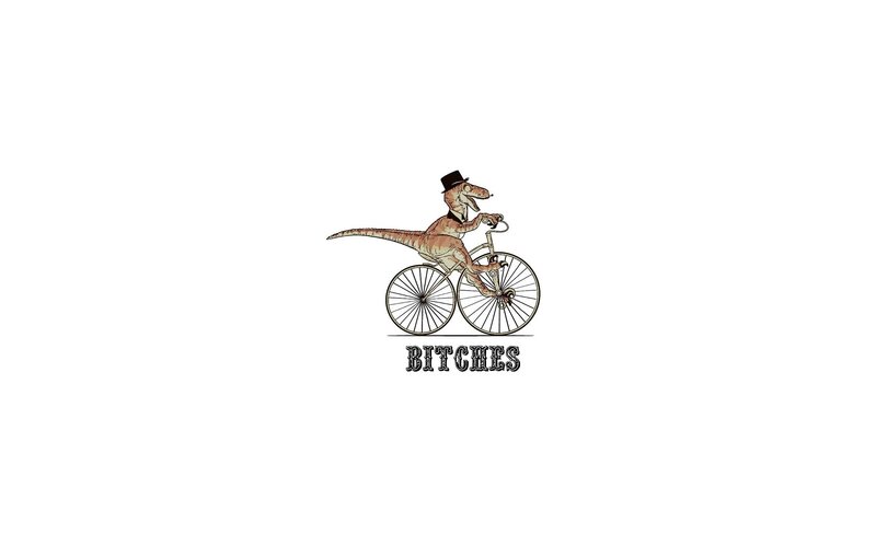 dinosaur on a bicycle