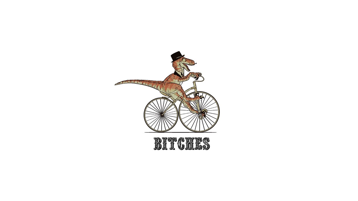 dinosaur on a bicycle