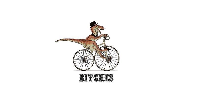 dinosaur on a bicycle