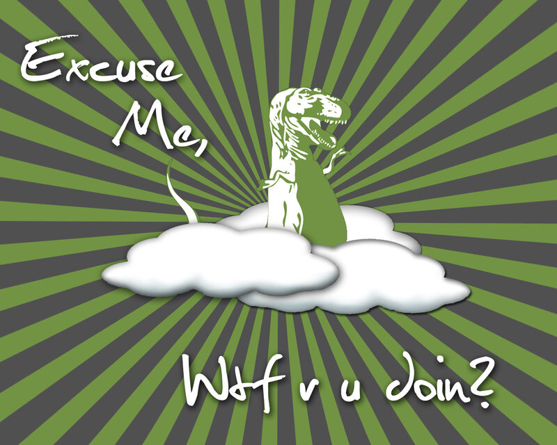 dinosaur on a cloud