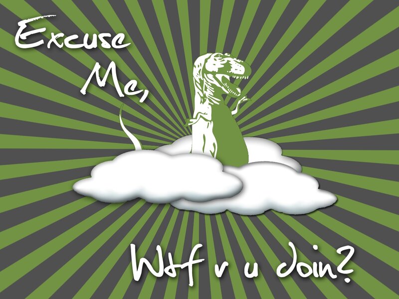 Dinosaur on a Cloud — Green
