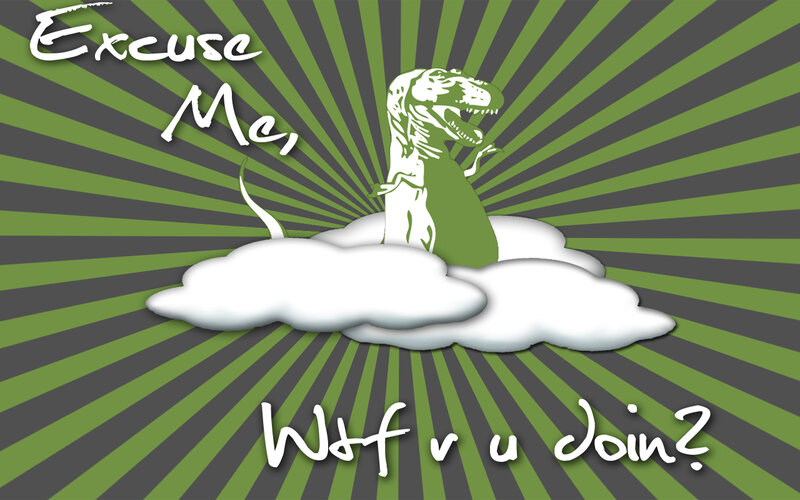 dinosaur on a cloud