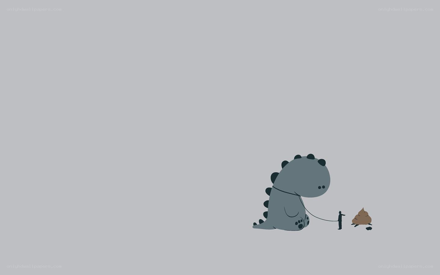 Dinosaur on a leash