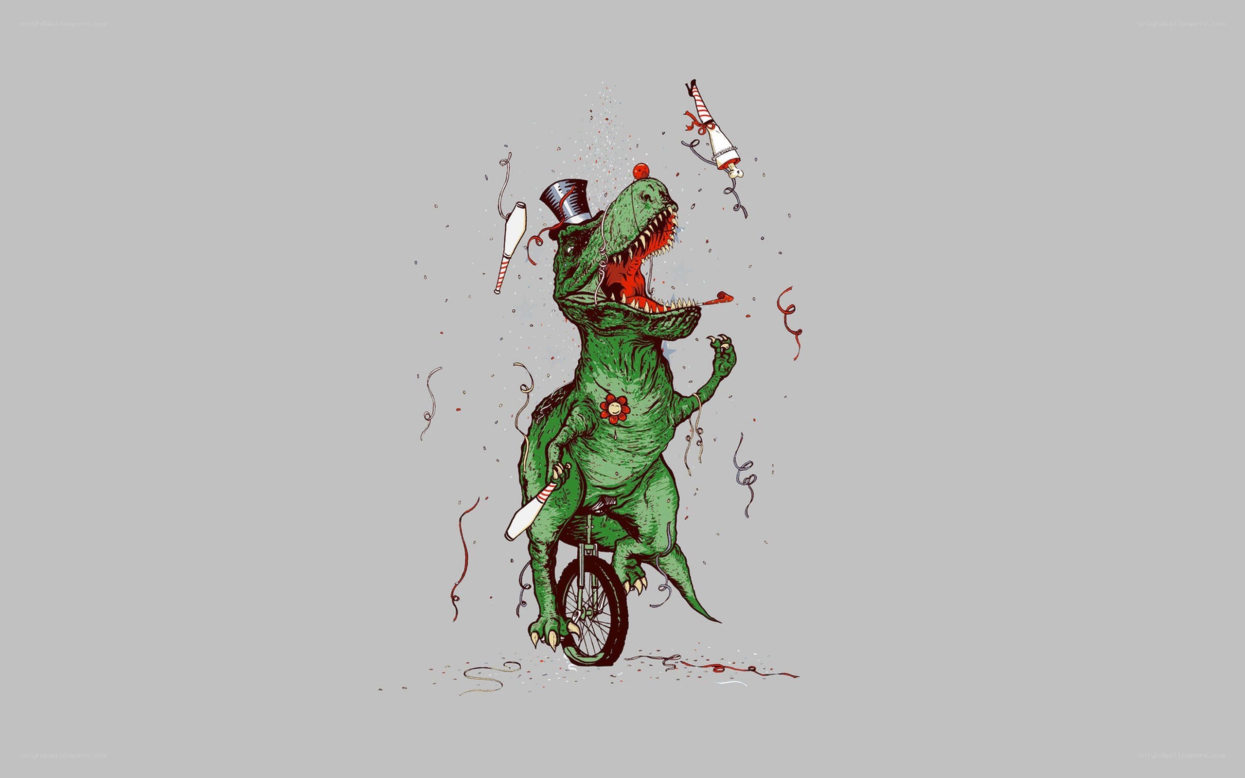 dinosaur on a unicycle