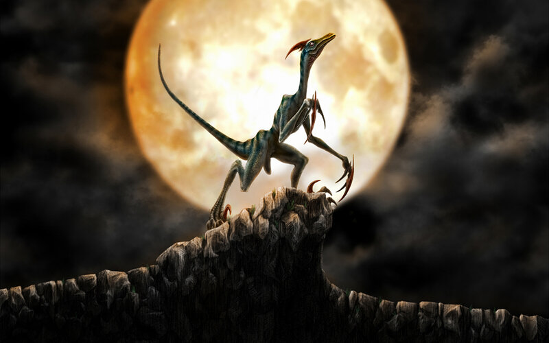 Dinosaur on Cliff