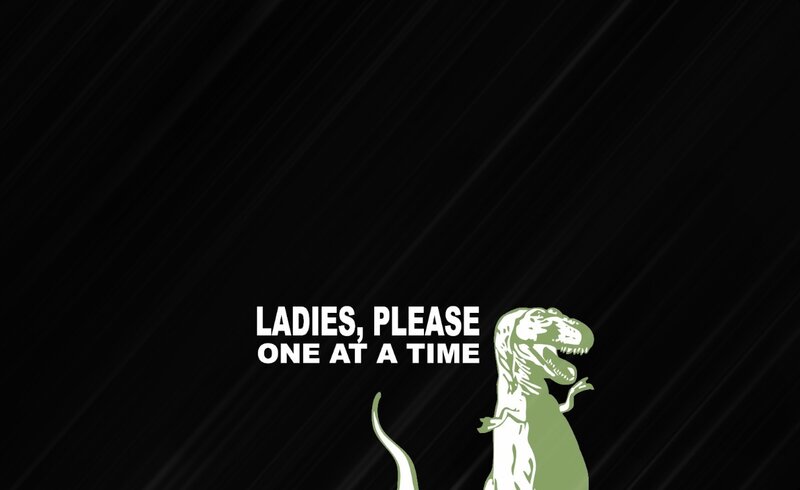 dinosaur queue sign