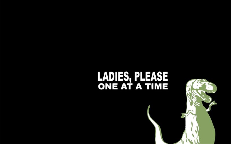 dinosaur restroom sign