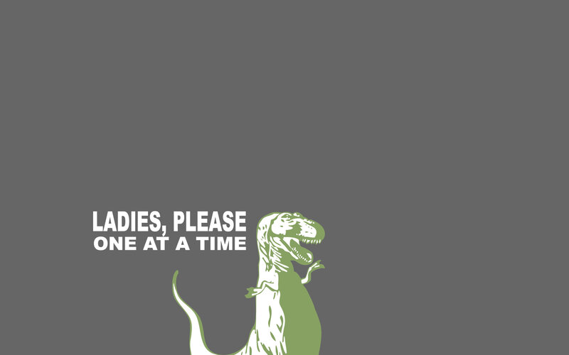dinosaur restroom sign