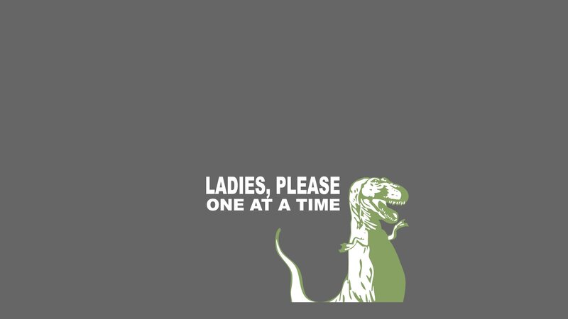 dinosaur restroom sign