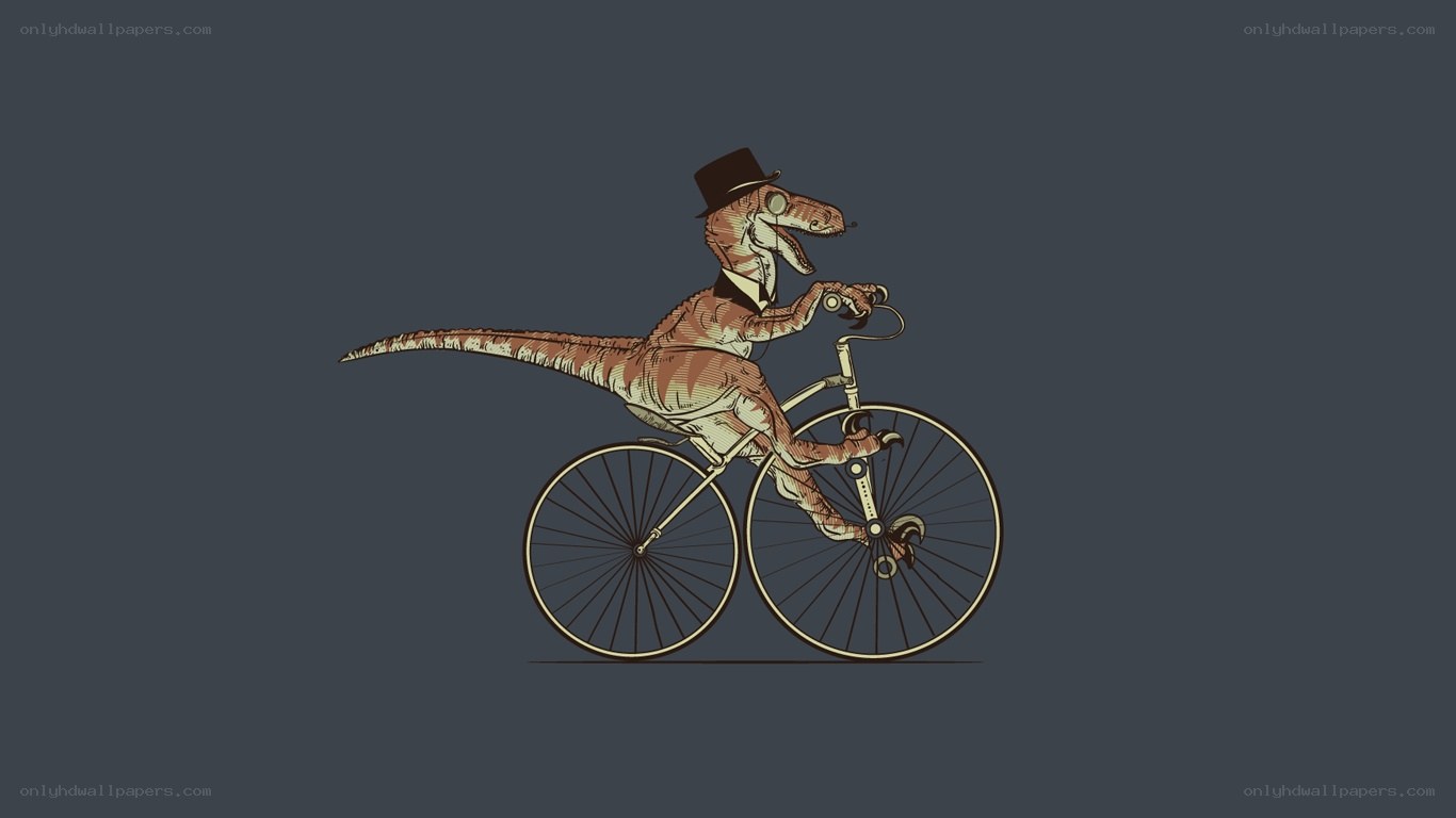 dinosaur riding a bicycle